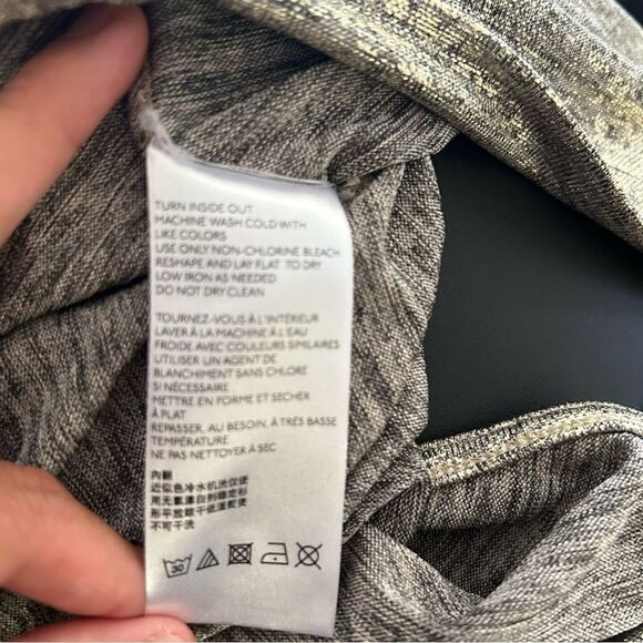 ANTHROPOLOGIE gold Sabrina shimmer Wrap tank top blouse sleeveless women’s M - Picture 5 of 9
